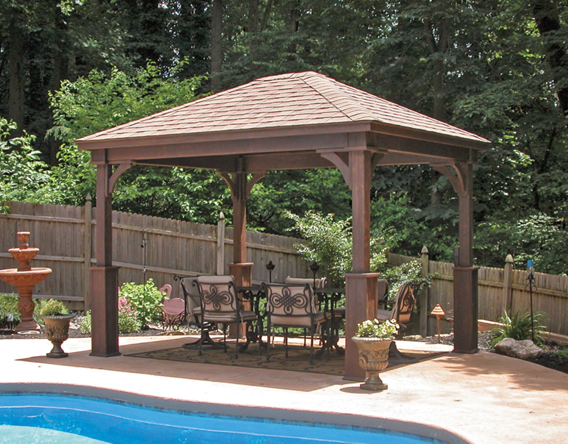 10′ x 12′ Traditional Wood Pavilion | Shop Amish Outdoor Gazebos ...
