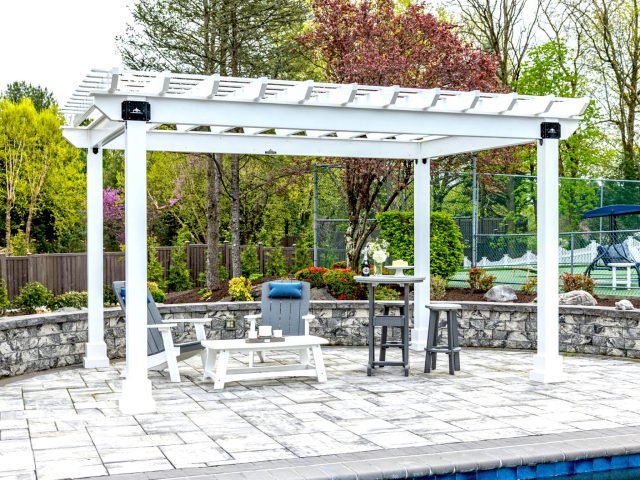 Hollander white vinyl pergola 12x14