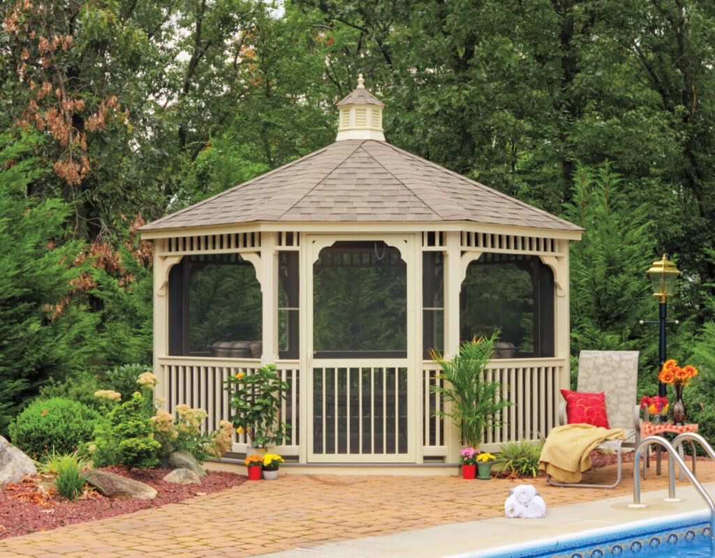 14' Octagon Vinyl Gazebo