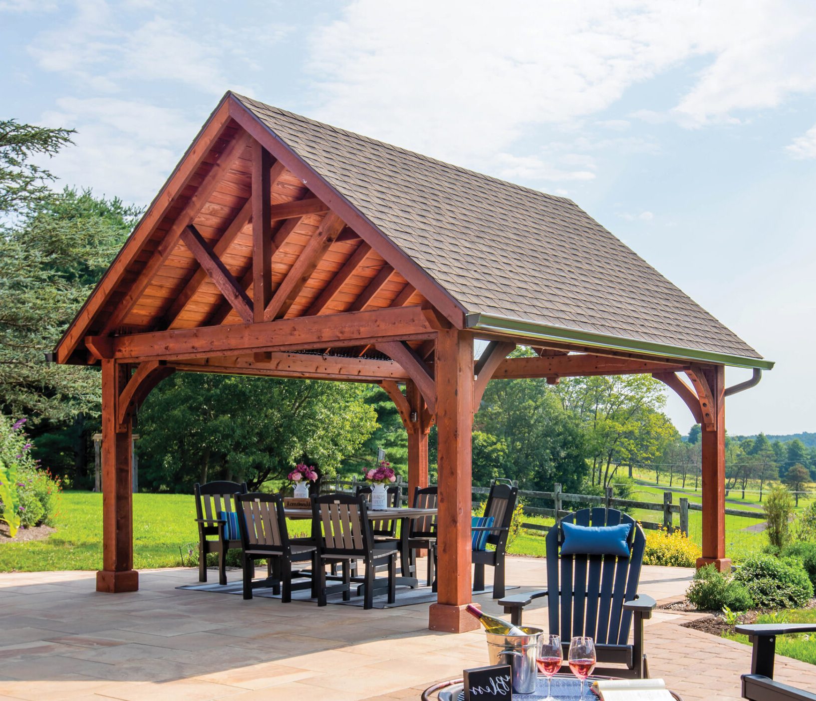 14' x 16' Alpine Cedar Pavilion | Premium Wood Outdoor Living