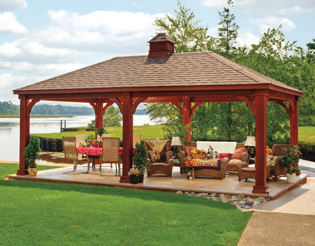 14' x 24' Traditional Wood Pavilion