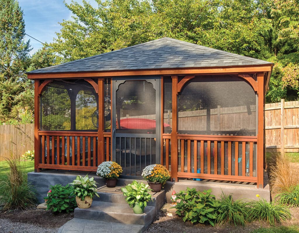 16' x 16' Rectangle Wood Gazebo w/ Screens