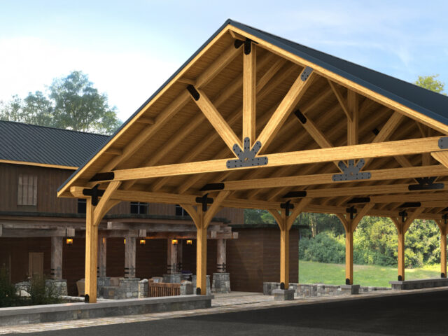 a large commercial pavilion or outdoor event spaces