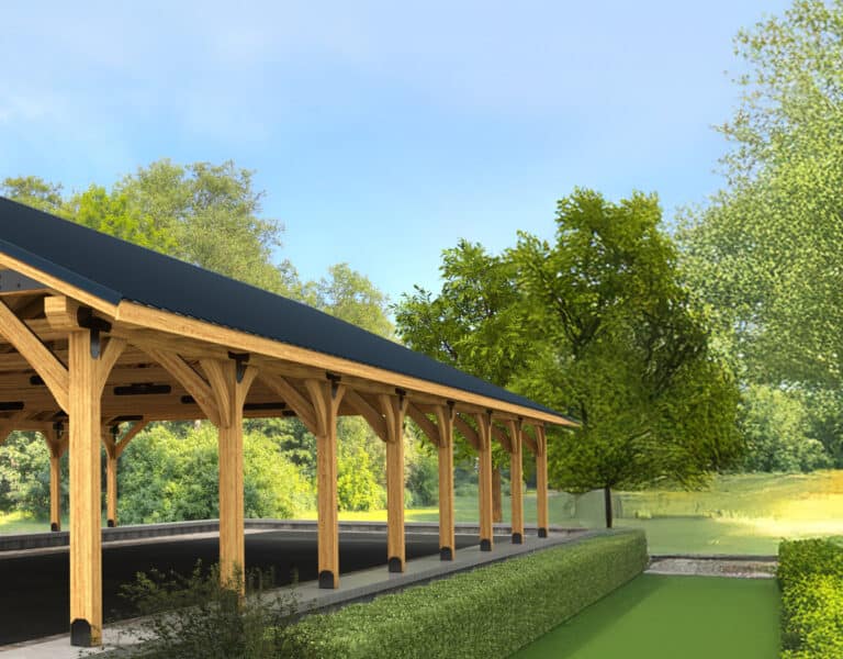 large custom pergola side