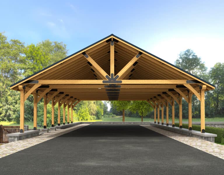 large custom commercial pergola