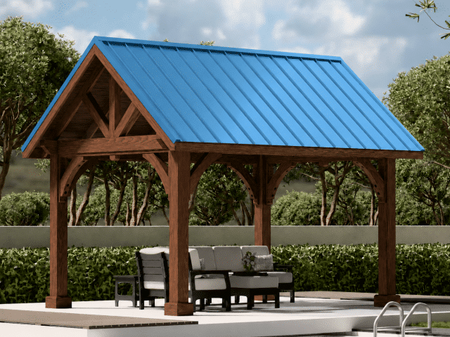 10 ' x 14' Alpine Pavilion Canyon Brown Cedar