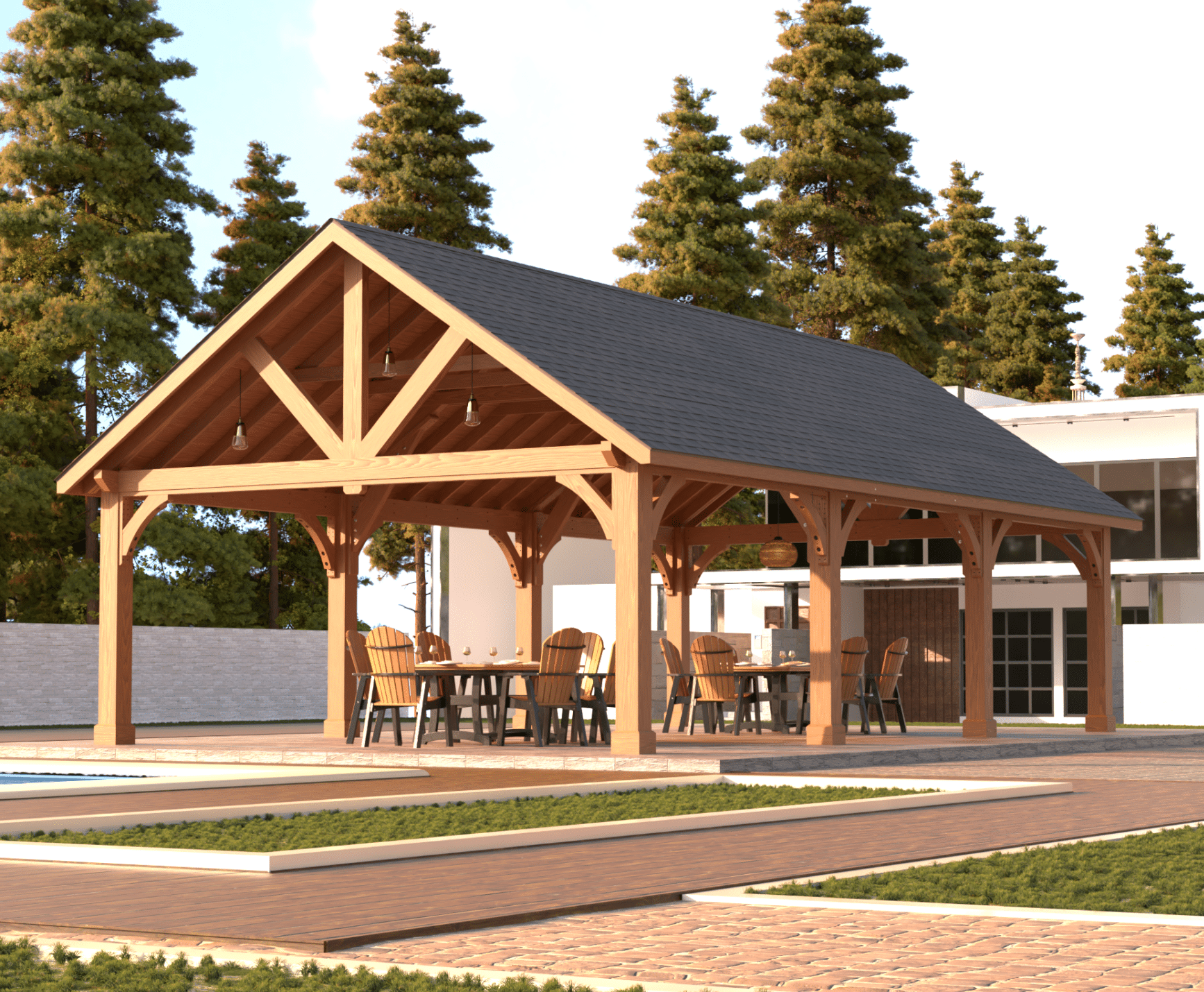 20' x 36' Alpine Cedar Pavilion | Shop Amish Outdoor Gazebos