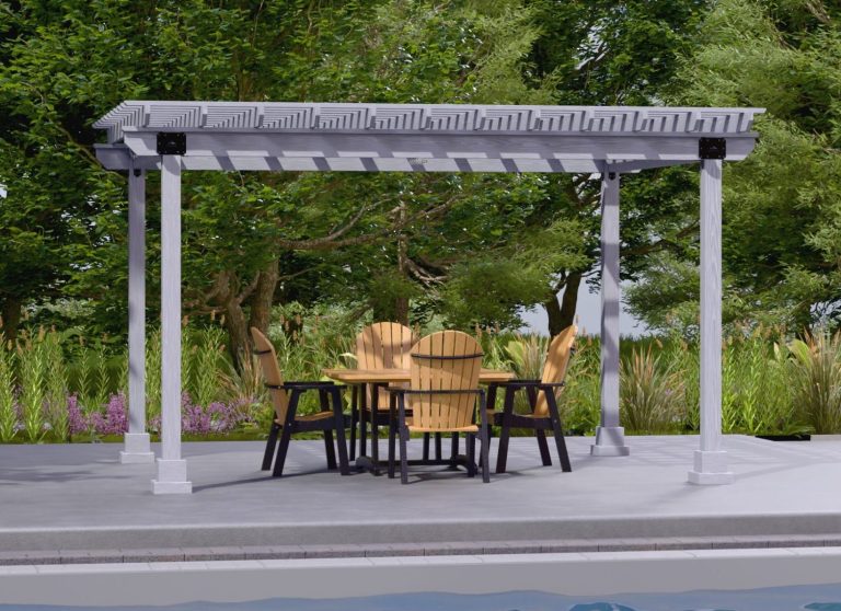 Hollander Wood 10x14 (SKY-GREY)C pergolas gazebos pavilions Hollander Wood 10x14 SKY GREYC 1 e1744640735334