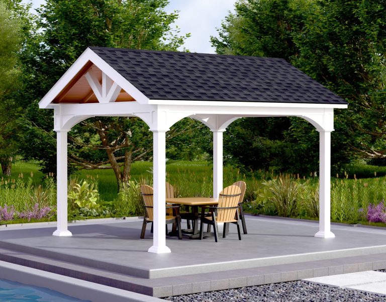 pergolas gazebos pavilions Vinyl A Frame 12x14 A