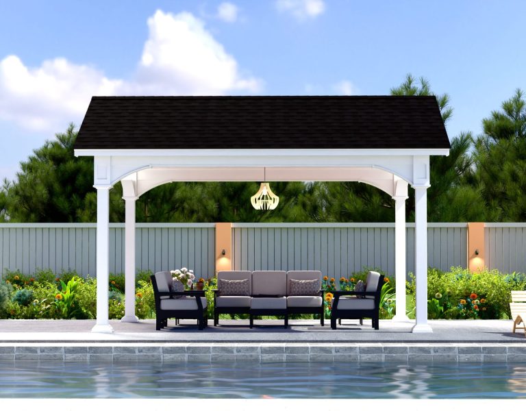 pergolas gazebos pavilions Vynl A Frame 12x16 6x6 A
