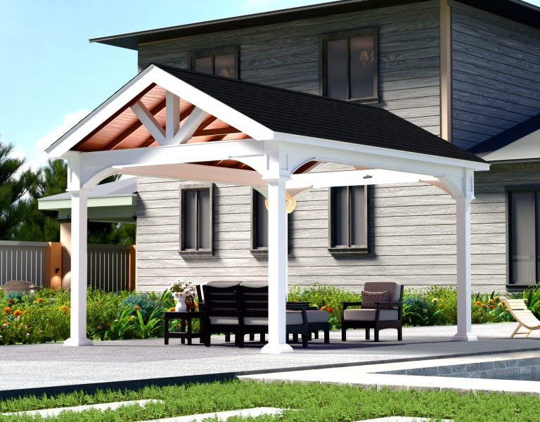pergolas gazebos pavilions Vynl A Frame 12x16 6x6 C