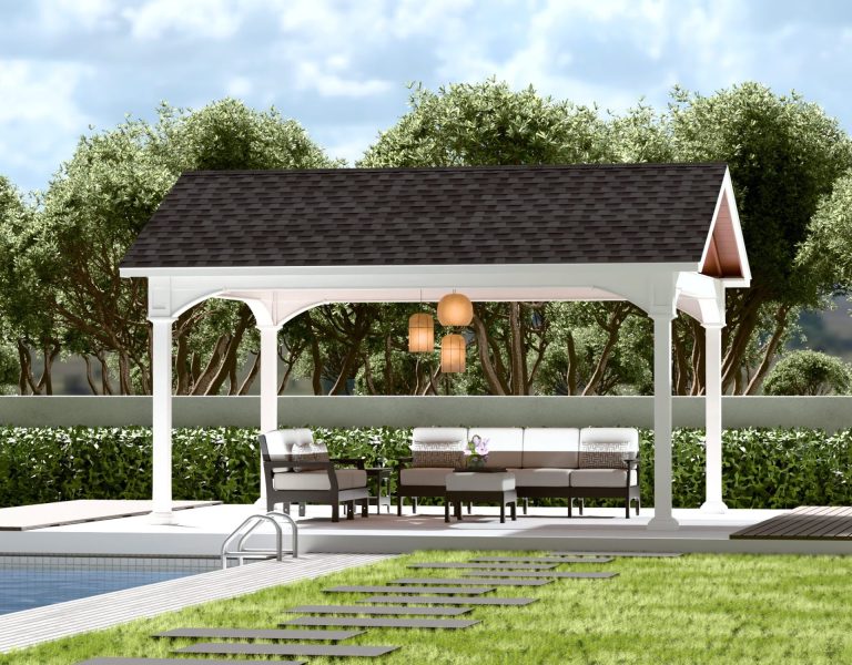 pergolas gazebos pavilions Vynl A Frame 14x18 6x6 C