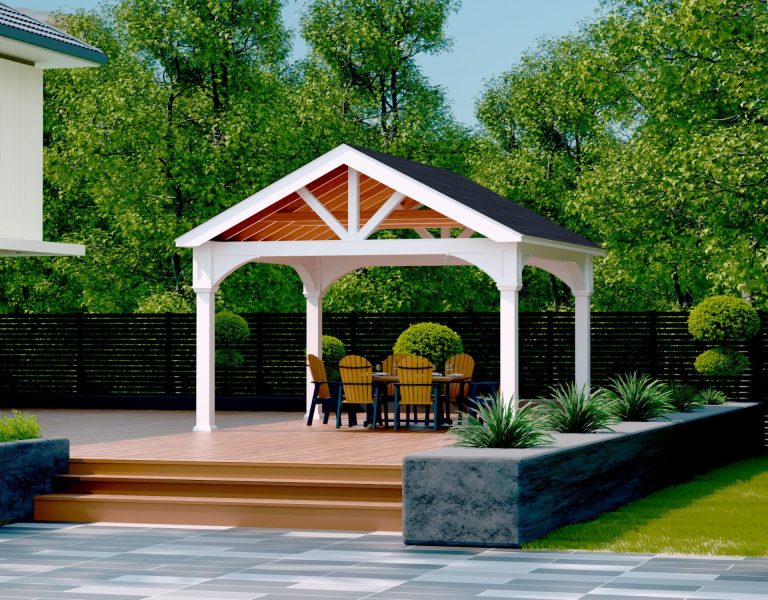 pergolas gazebos pavilions Vynl A Frame 16x16 8x8 C