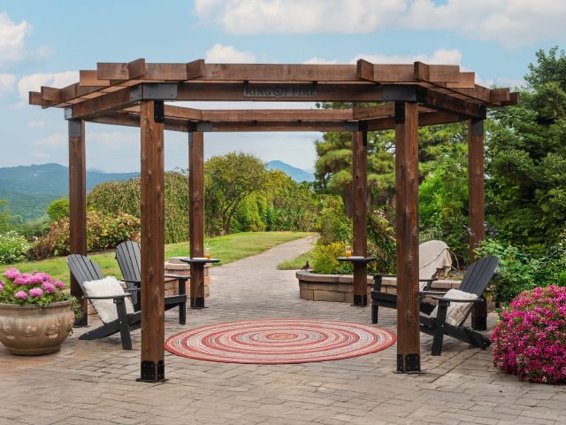 16' Ring of Fire Pergola- Sepia Brown