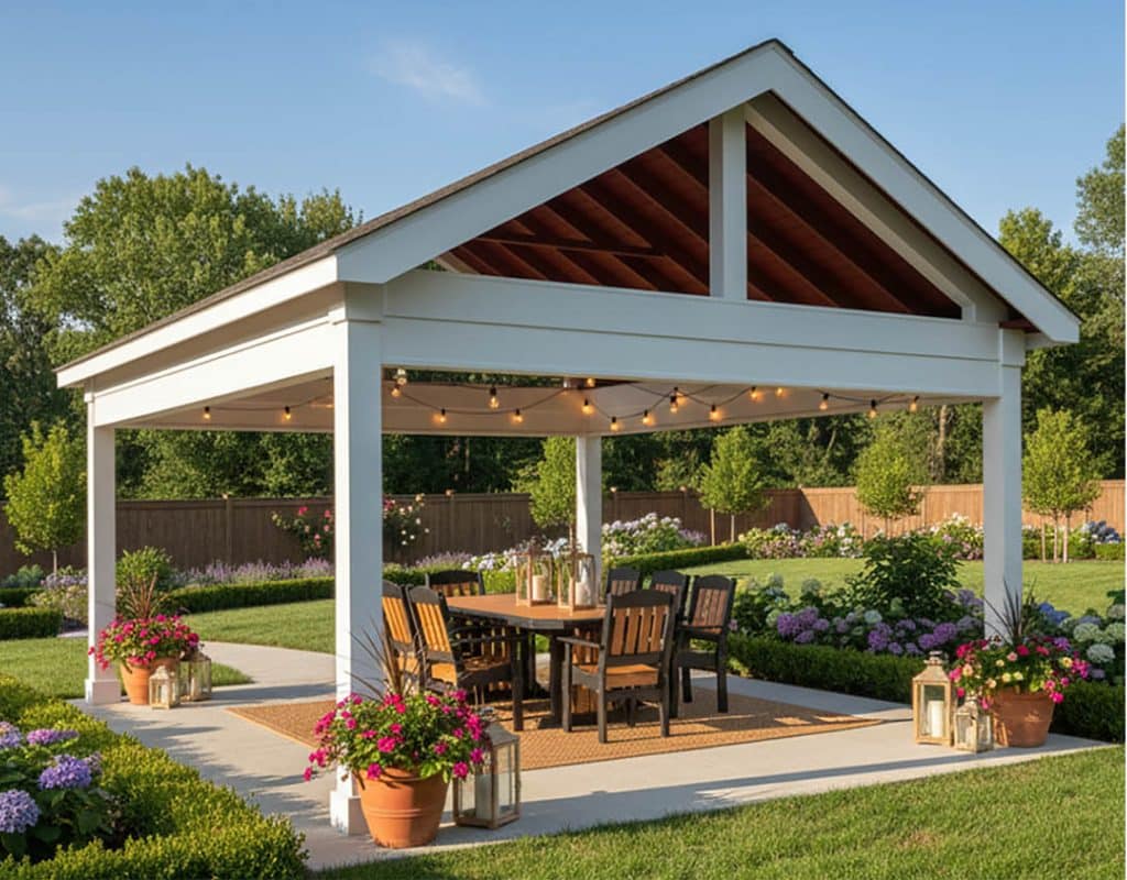 18' x 18' Bellavue A-Frame Azek Pavilion