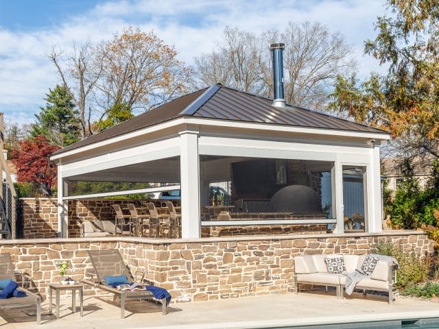 18' x 24' Bellavue Hip-Roof Azek Pavilion w/ Upgraded Headers