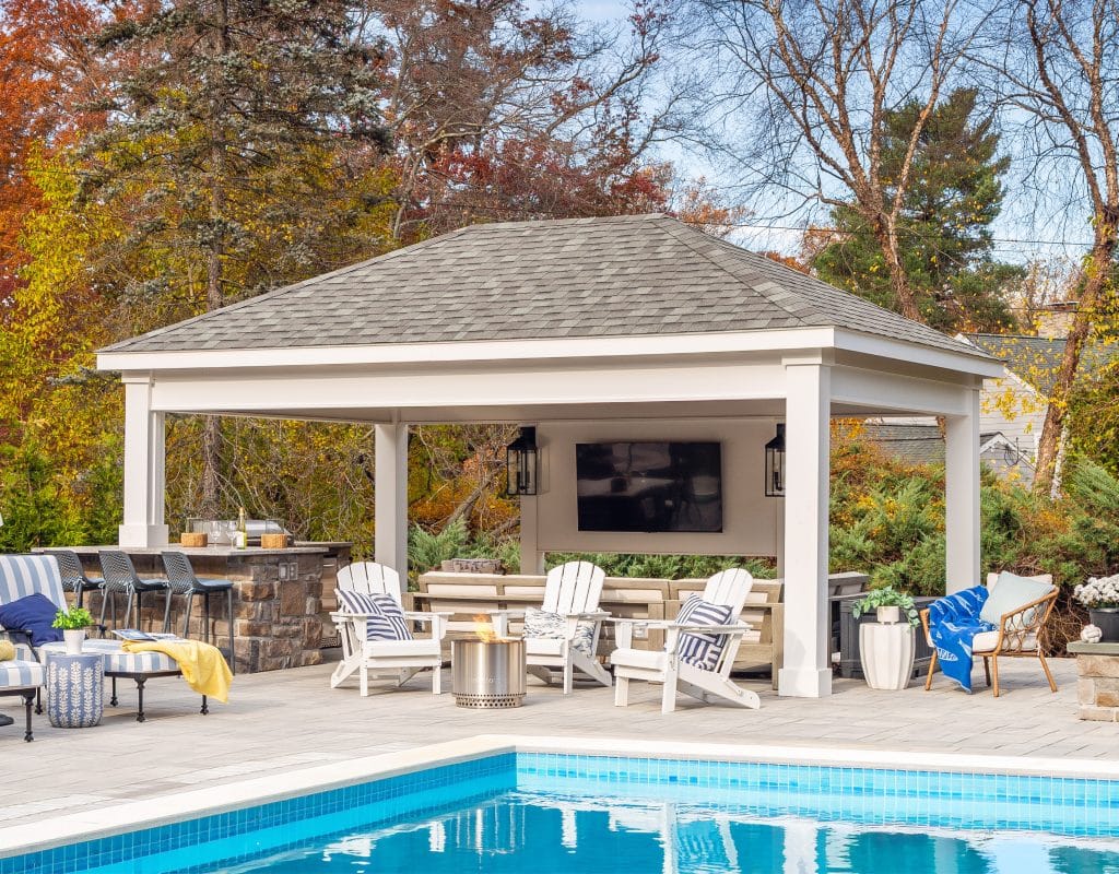 14' x 18' Bellavue Hip-Roof Azek Pavilion